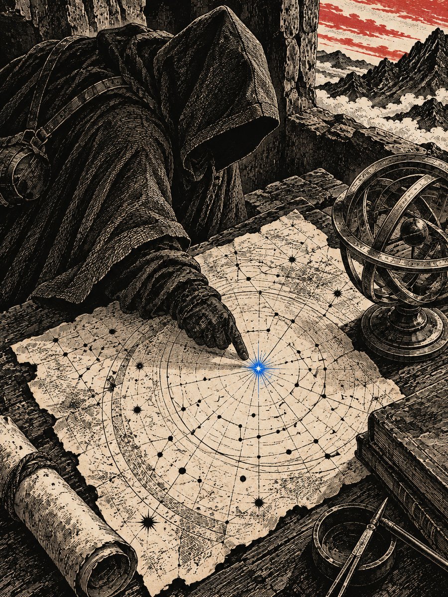 星図を読む旅人